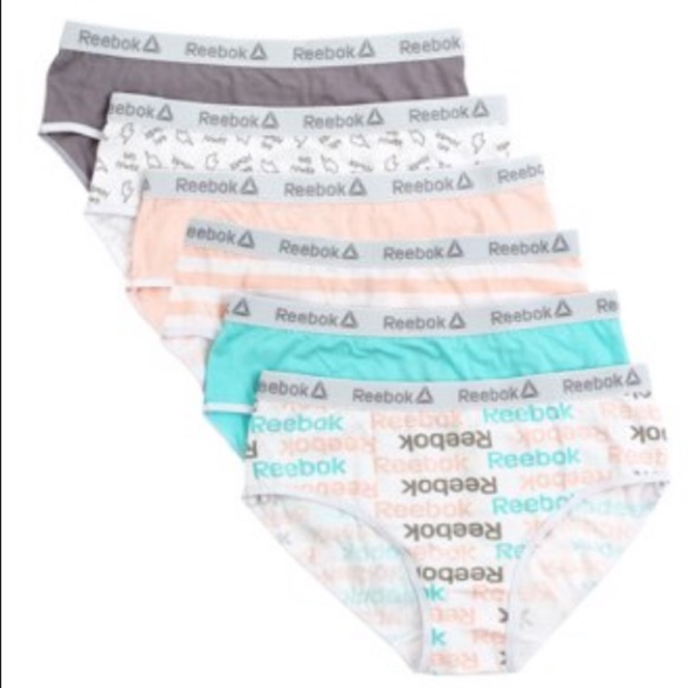 💜Reebok GirlsUnderwear 6pk Stretch HipsterPanties
